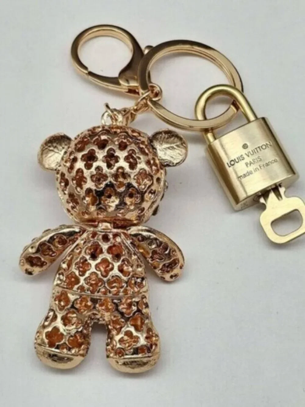 Louis Vuitton Gold Padlock 🔑 Authentic LV Unbranded Keychain Bag Charm